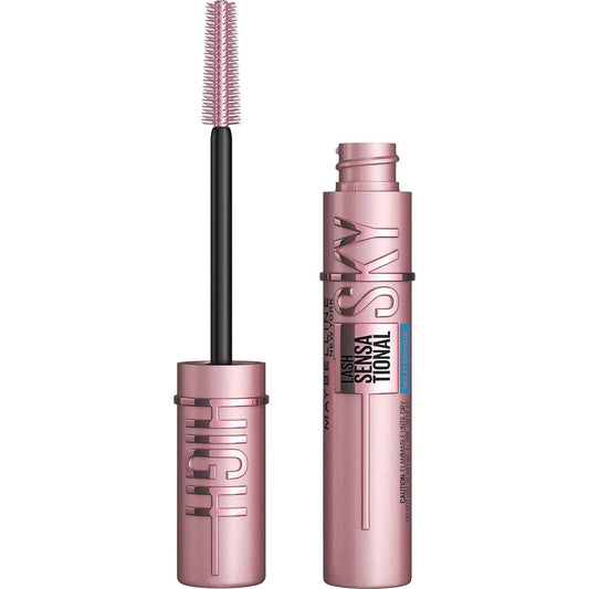 Lash Sensational Sky High Waterproof Mascara Makeup, Volumizing, Lengthening, Defining, Curling, Multiplying, Buildable Formula, Very Black, 1 Count