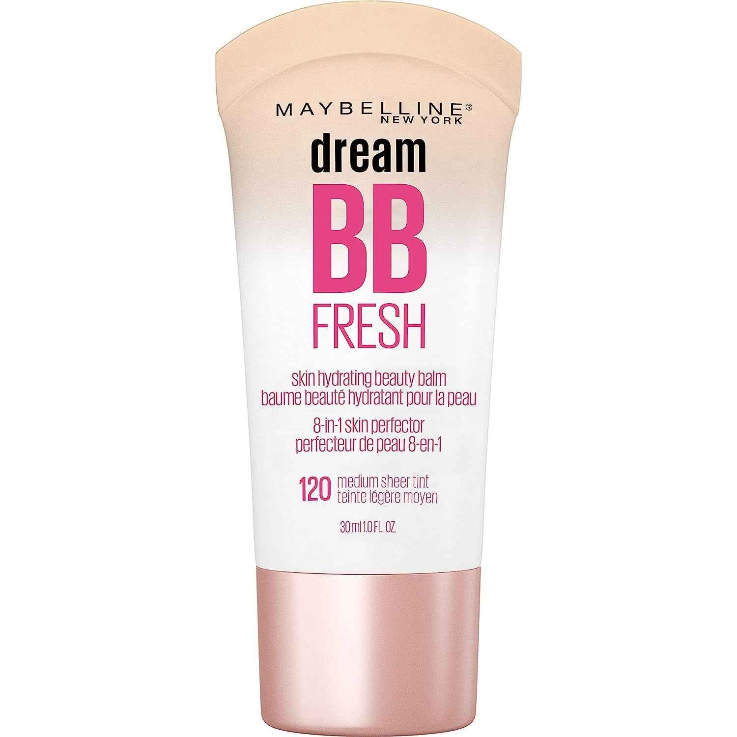 Dream Fresh Skin Hydrating BB Cream, 8-In-1 Skin Perfecting Beauty Balm with Broad Spectrum SPF 30, Sheer Tint Coverage, Oil-Free, Light/Medium, 1 Fl Oz