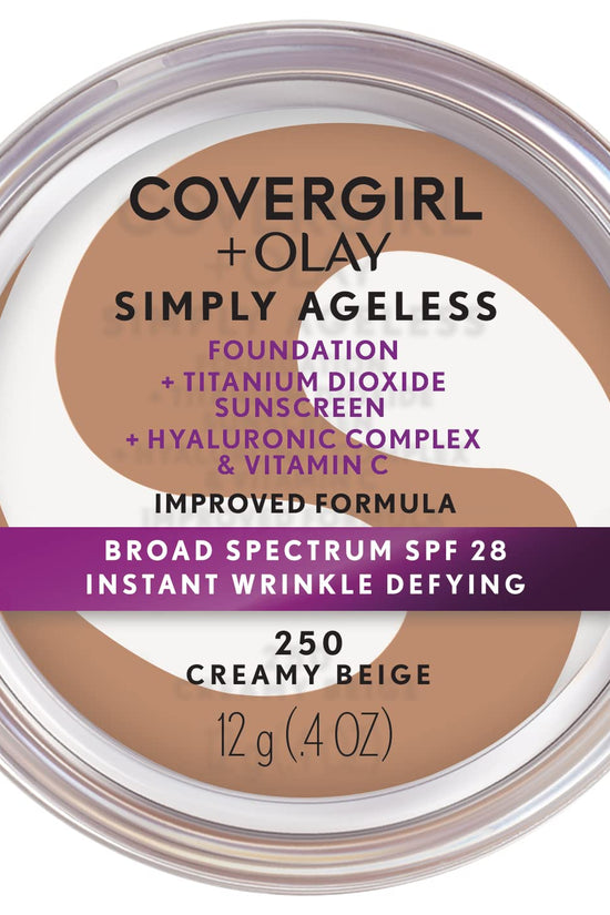 & Olay Simply Ageless Instant Wrinkle-Defying Foundation, Creamy Natural 0.44 Fl Oz (Pack of 1)