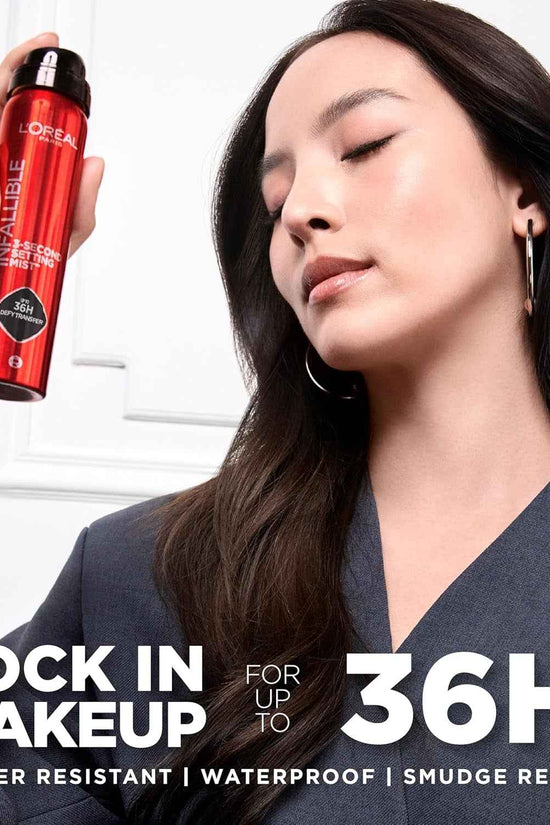 Infallible 3-Second Setting Spray Mist, Microfine Mist for up to 36HR Wear, Clear, 1.76 Oz