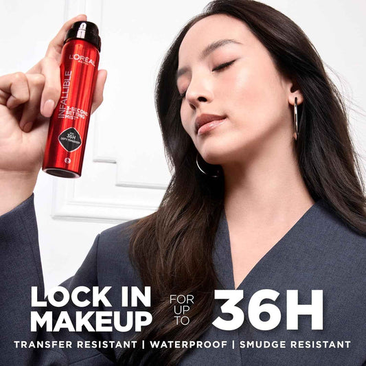 Infallible 3-Second Setting Spray Mist, Microfine Mist for up to 36HR Wear, Clear, 1.76 Oz