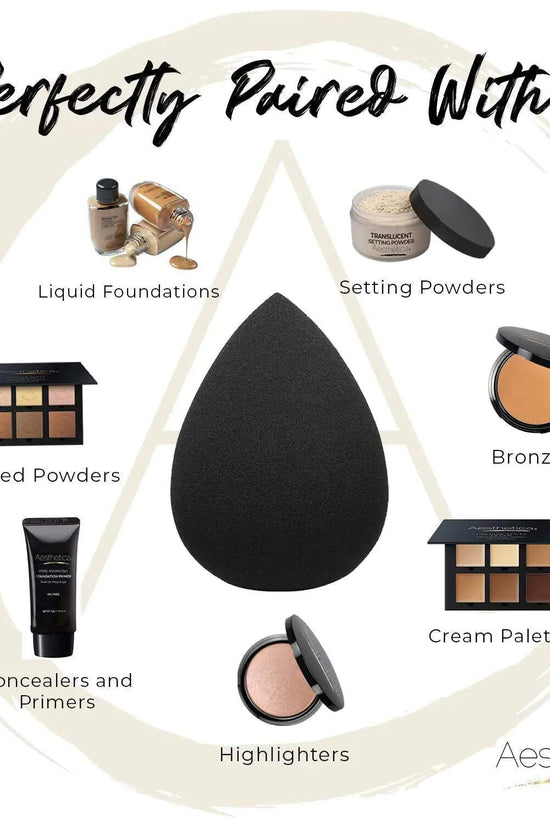 Cosmetics Beauty Sponge Blender - Latex Free and Vegan Makeup Sponge Blender - for Powder, Cream or Liquid Application - One Piece Make up Sponge