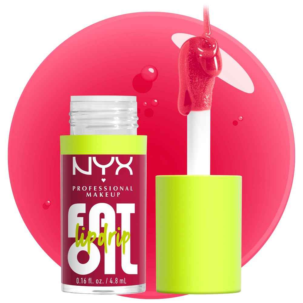 Fat Oil Lip Drip, Moisturizing Lip Oil Gloss, Vegan Tinted Formula, up to 12 HR Hydration - Missed Call (Sheer Pink)
