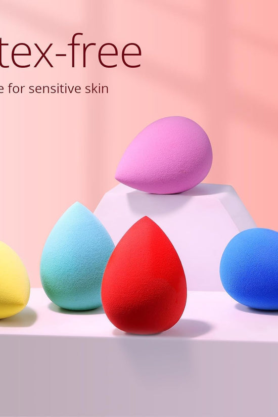 Makeup Sponge Set 5 Pack Micro Porous Low Absorption Soft Latex Free Foundation Beauty Sponges & Blenders for Powder Cream