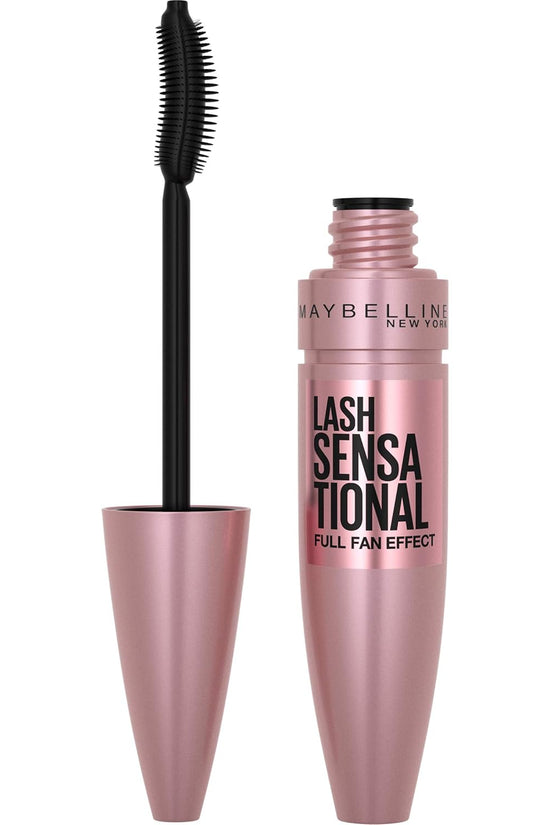 Lash Sensational Washable Mascara, Lengthening and Volumizing for a Full Fan Effect, Blackest Black, 1 Count
