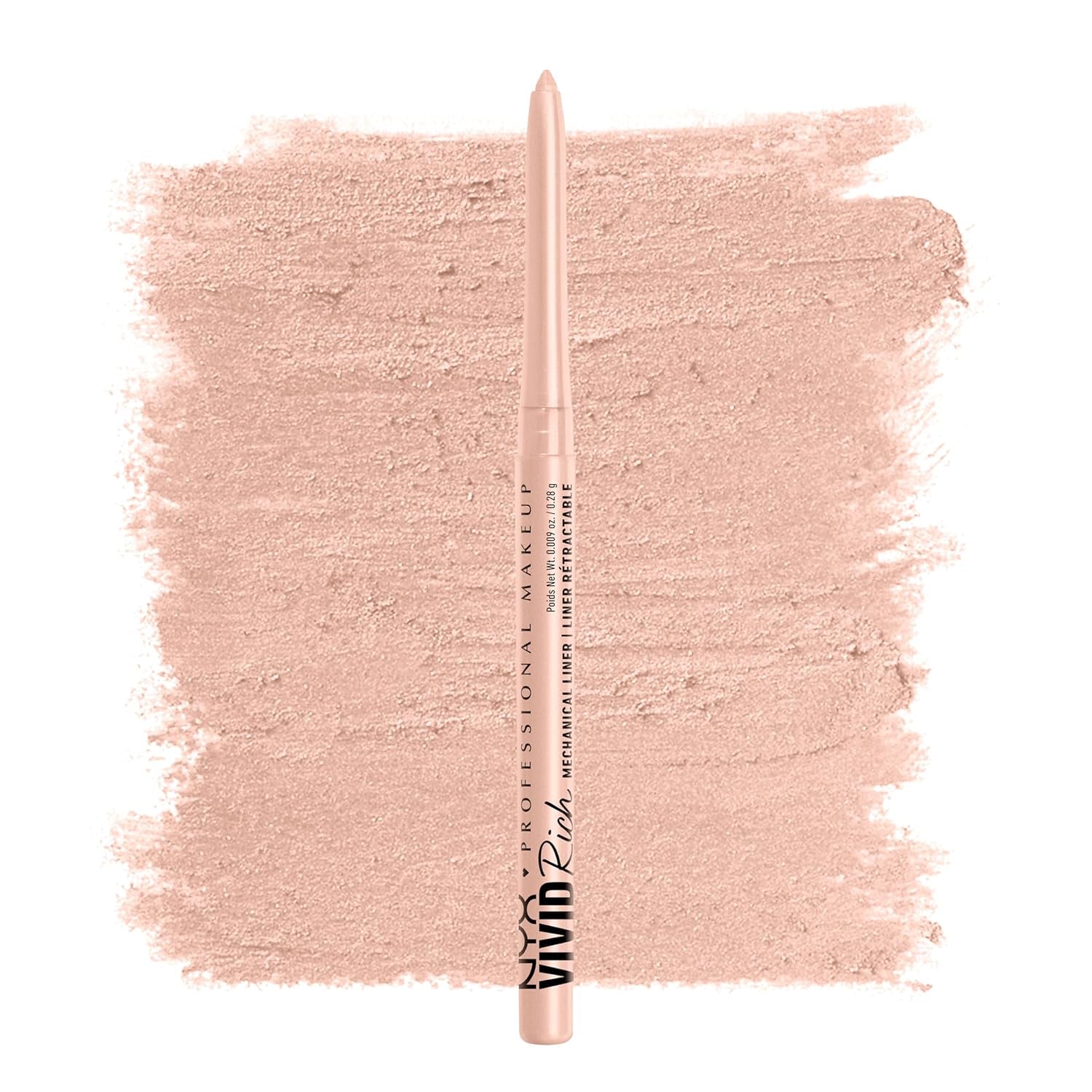 Mechanical Eye Pencil,Vivid Rich Mechanical, Creamy Retractable Eyeliner - Always Onyx, Black Eyeliner