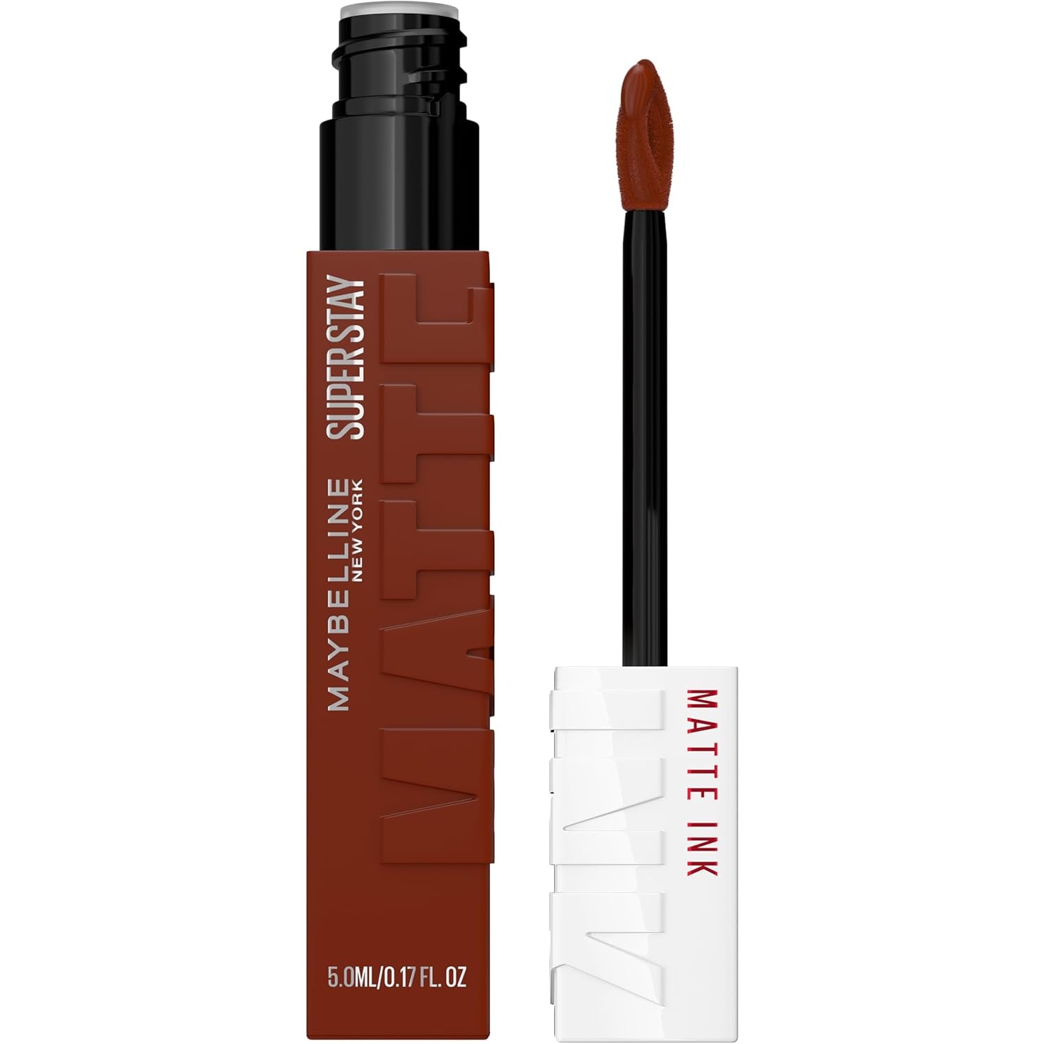 Super Stay Matte Ink Liquid Lipstick Makeup, Long Lasting High Impact Color, up to 16H Wear, Mover, Brown, 1 Count, Packaging May Vary