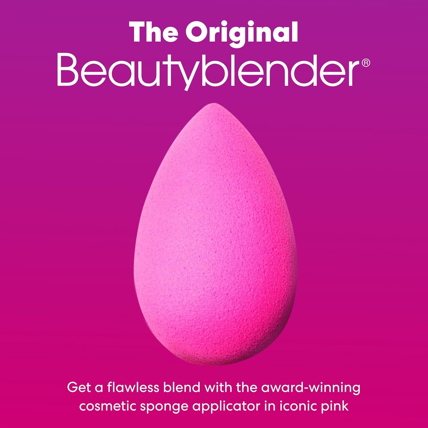 ® | Original Pink Beauty Blender Makeup Sponge, Super-Soft Foam Easily Blends Foundations, Powders & Creams, Made in USA, Reusable, Washable, Streak Free Application, Vegan, Cruelty Free