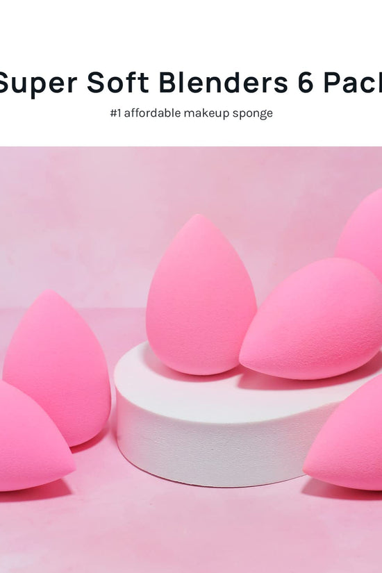 Collection Makeup Sponge Set Latex Free and High-Definition Set of 6 Makeup Wonder Blender for Powder Cream and Liquid, Super Soft Wonder Beauty Cosmetic