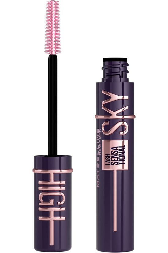Lash Sensational Sky High Washable Mascara Makeup, Volumizing, Lengthening, Defining, Curling, Multiplying, Buildable Formula, Blackest Black, 1 Count