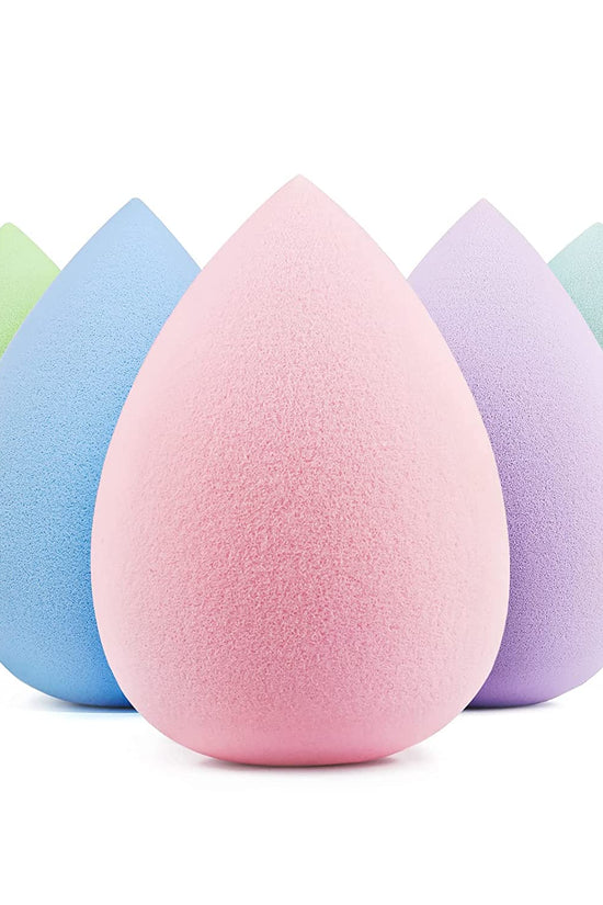 Makeup Sponge Set 5 Pack Micro Porous Low Absorption Soft Latex Free Foundation Beauty Sponges & Blenders for Powder Cream