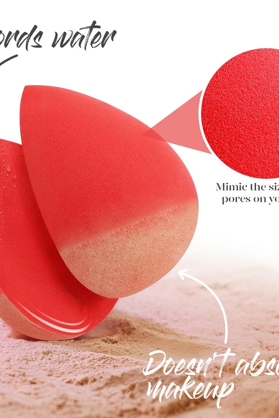 Makeup Sponge Set 5 Pack Micro Porous Low Absorption Soft Latex Free Foundation Beauty Sponges & Blenders for Powder Cream