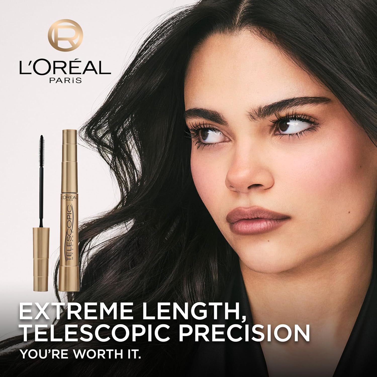 Makeup Telescopic Original Lengthening Mascara, Blackest Black, 0.27 Fl Oz (1 Count)