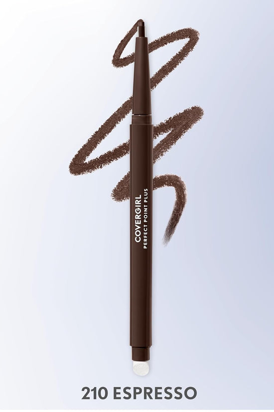 Perfect Point plus Eyeliner Pencil, Espresso, Long-Lasting, Versatile Brown Eyeliner, Soft Smudging Tip, No Sharpening Needed, Pack of 1