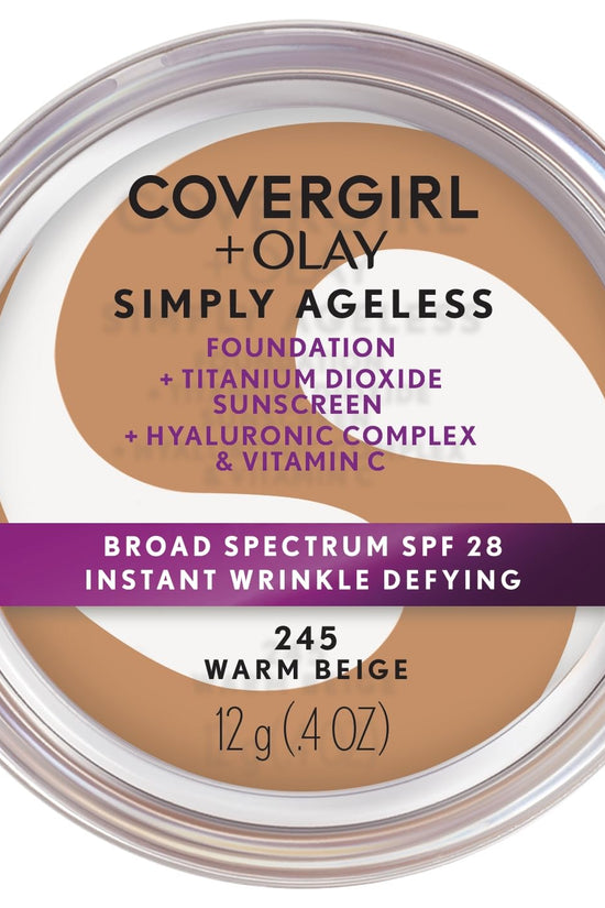 & Olay Simply Ageless Instant Wrinkle-Defying Foundation, Creamy Natural 0.44 Fl Oz (Pack of 1)