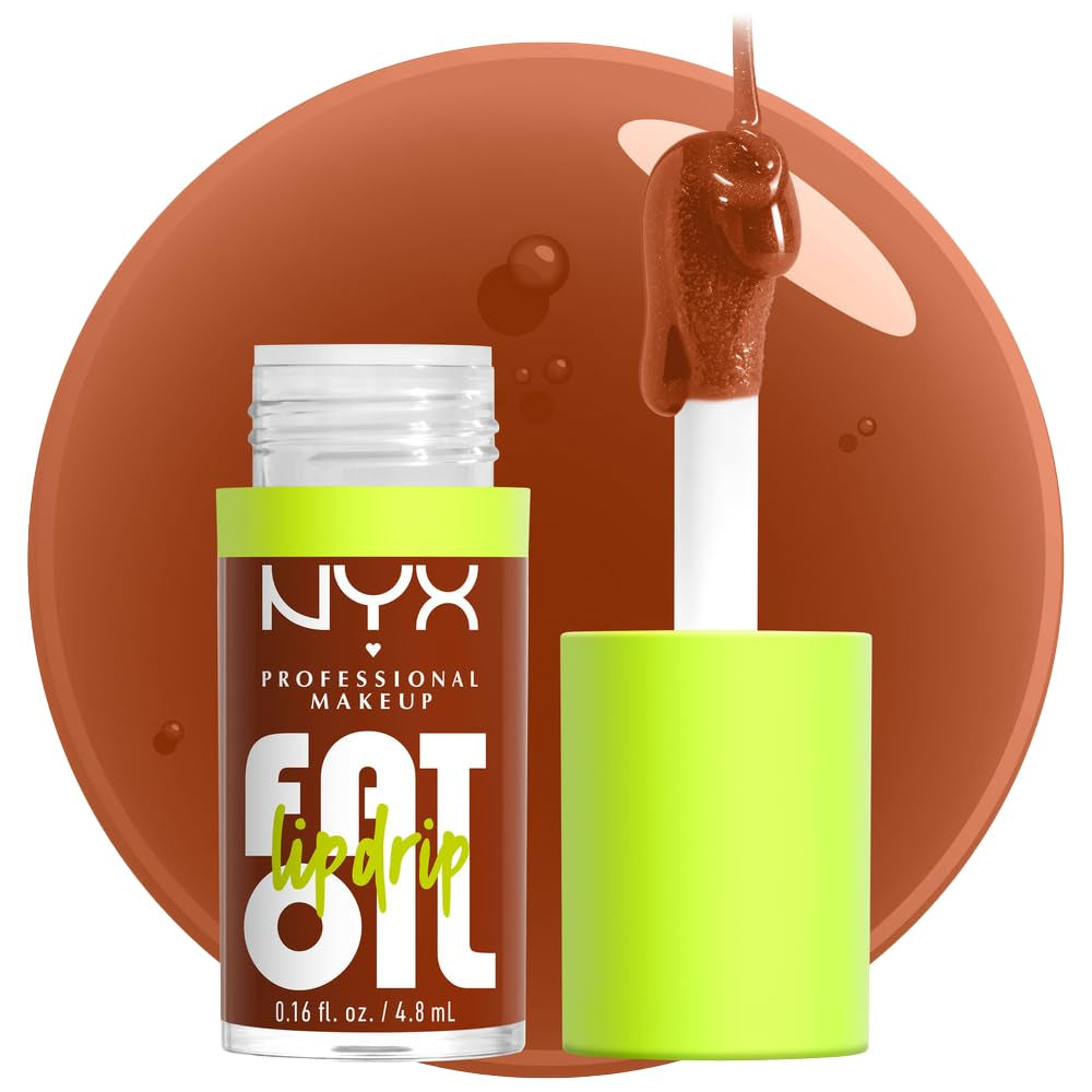 Fat Oil Lip Drip, Moisturizing Lip Oil Gloss, Vegan Tinted Formula, up to 12 HR Hydration - Missed Call (Sheer Pink)