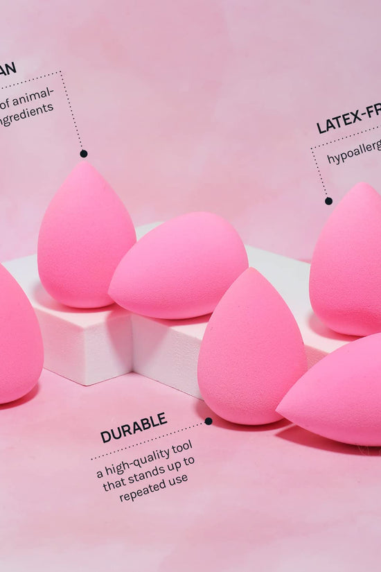 Collection Makeup Sponge Set Latex Free and High-Definition Set of 6 Makeup Wonder Blender for Powder Cream and Liquid, Super Soft Wonder Beauty Cosmetic