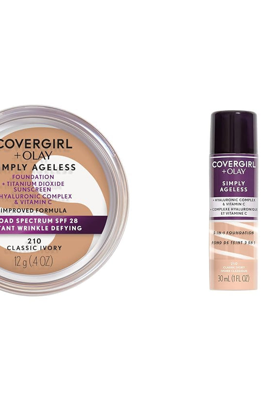 & Olay Simply Ageless Instant Wrinkle-Defying Foundation, Creamy Natural 0.44 Fl Oz (Pack of 1)