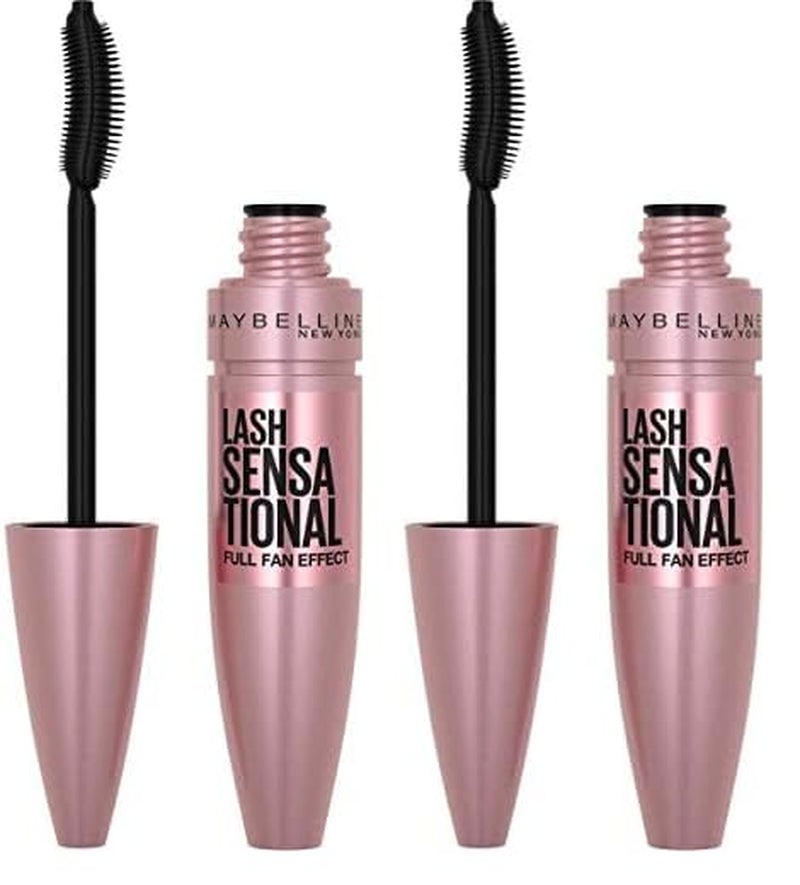 Lash Sensational Washable Mascara, Lengthening and Volumizing for a Full Fan Effect, Blackest Black, 1 Count