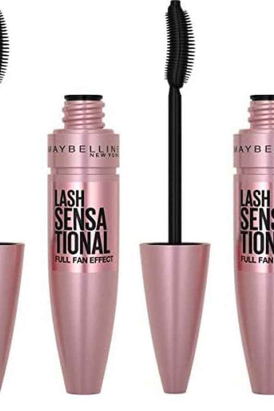 Lash Sensational Washable Mascara, Lengthening and Volumizing for a Full Fan Effect, Blackest Black, 1 Count