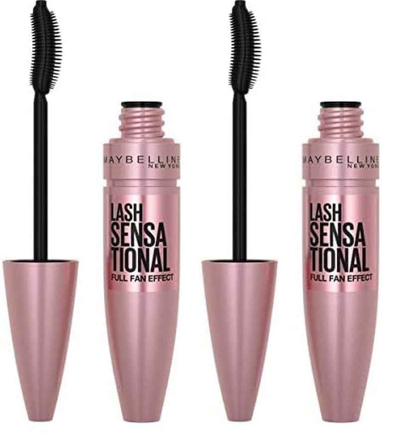 Lash Sensational Washable Mascara, Lengthening and Volumizing for a Full Fan Effect, Blackest Black, 1 Count