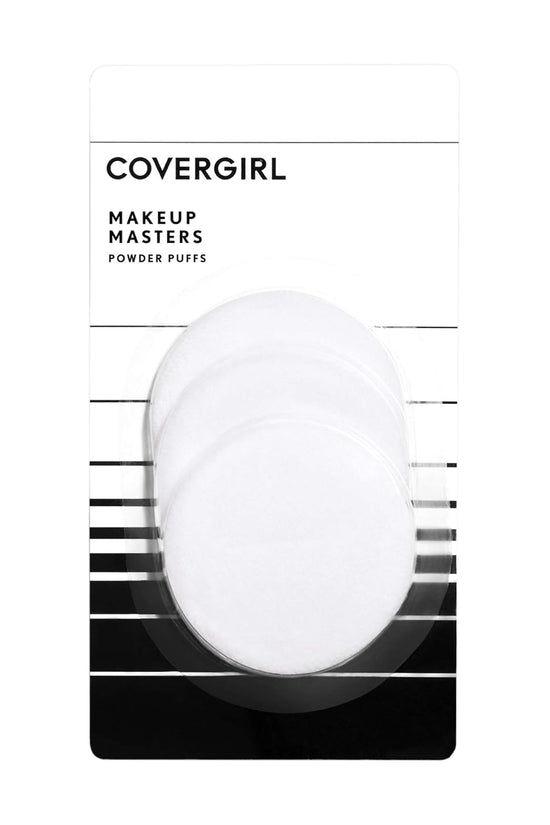 Makeup Masters Powder Puffs, 3 Ct, White