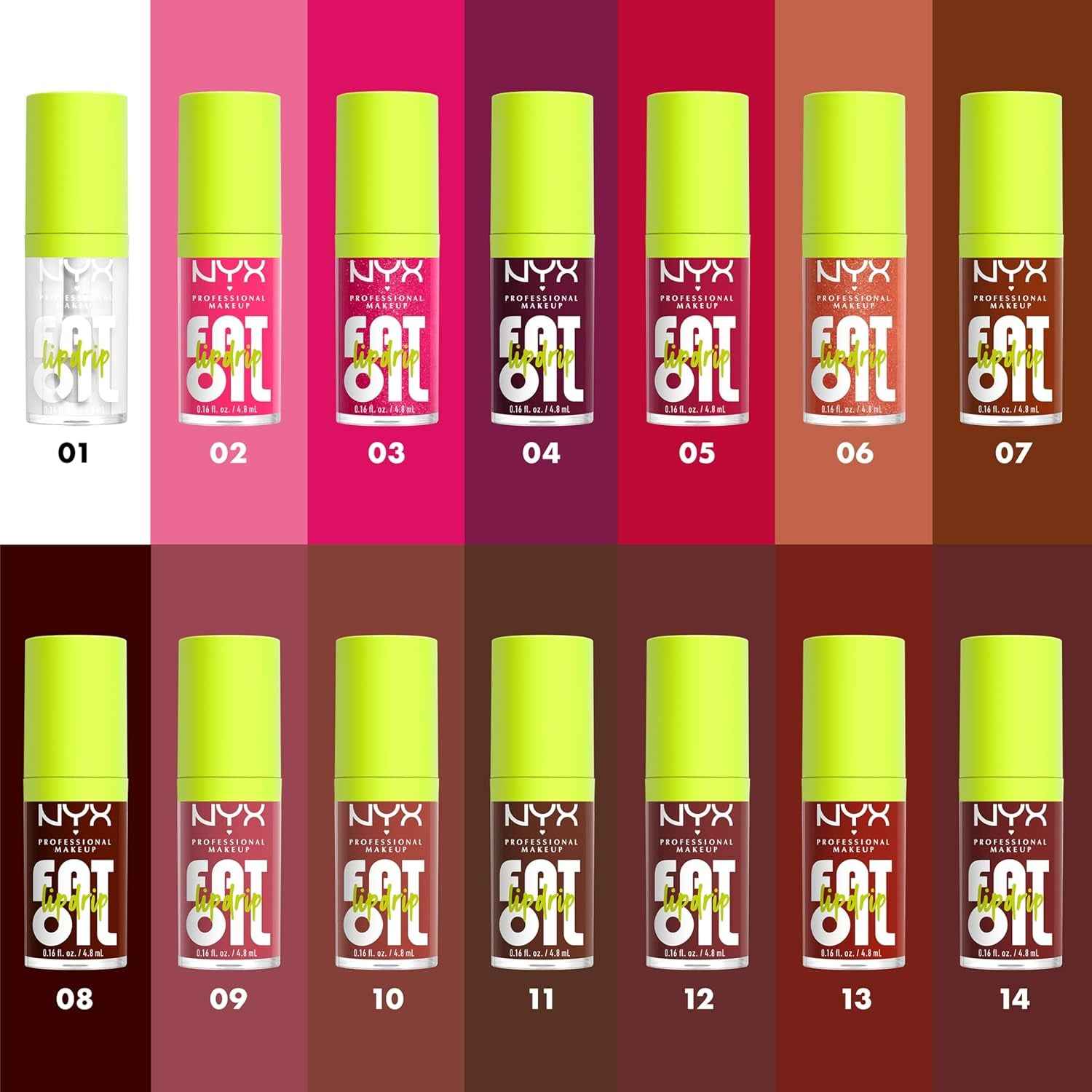 Fat Oil Lip Drip, Moisturizing Lip Oil Gloss, Vegan Tinted Formula, up to 12 HR Hydration - Missed Call (Sheer Pink)