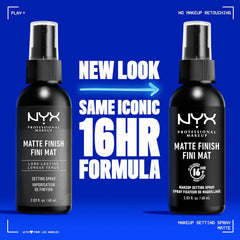 Makeup Setting Spray - Matte Finish, Long-Lasting Face Mist for up to 16HR Wear, Vegan Formula