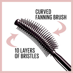 Lash Sensational Washable Mascara, Lengthening and Volumizing for a Full Fan Effect, Blackest Black, 1 Count