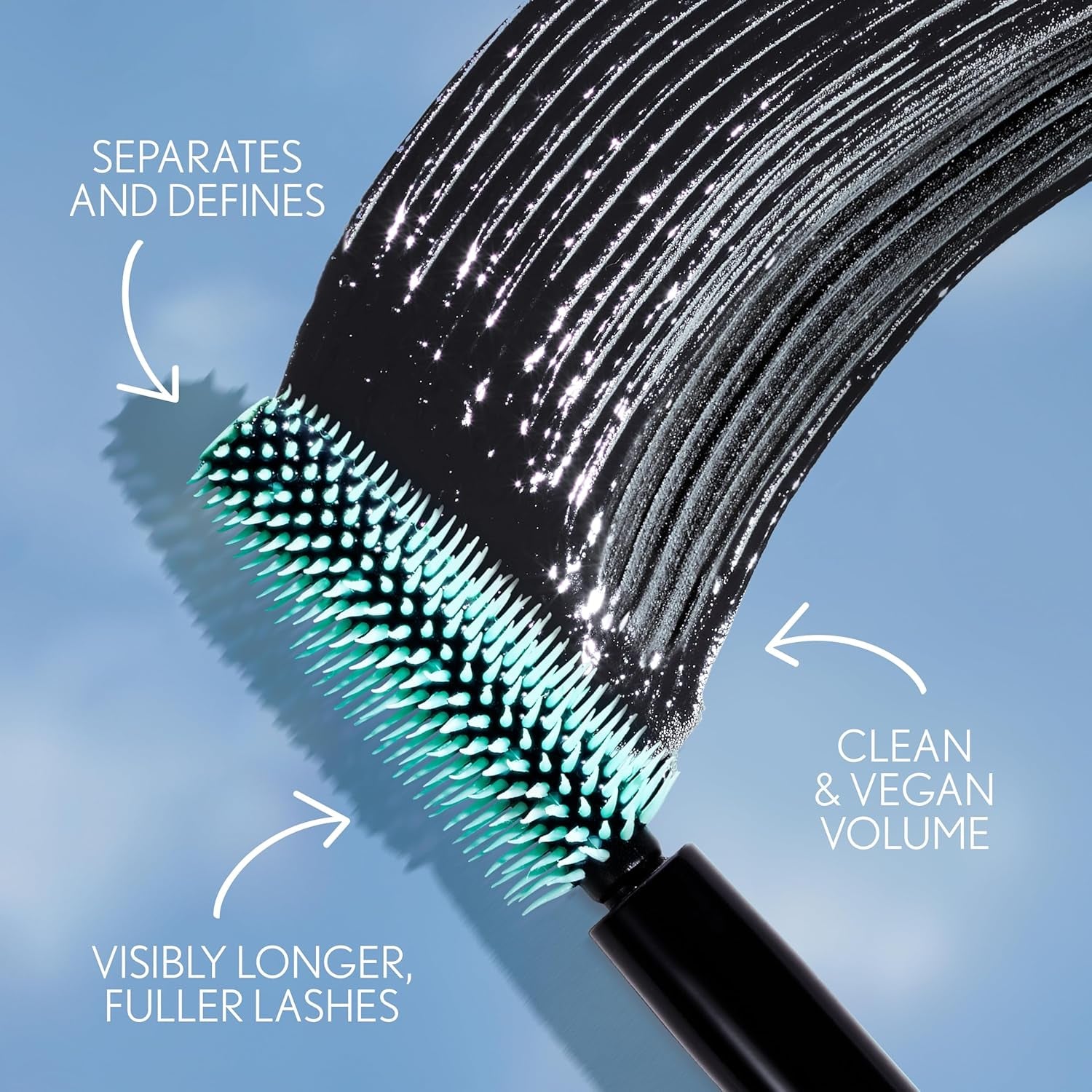 Lash Blast Clean Volume Mascara, Vegan Formula, Volumizing, Smudge-Proof, Cruelty Free, Very Black, 1 Count