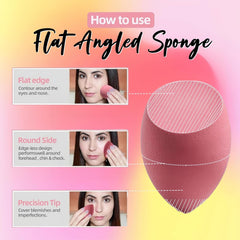 Makeup Sponge Set  with Storage Case 7 Pcs for Liquid, Cream, and Powder,Save Foundation with 1 Mini Makeup Sponge for Travel Daily Use (A-Pink）