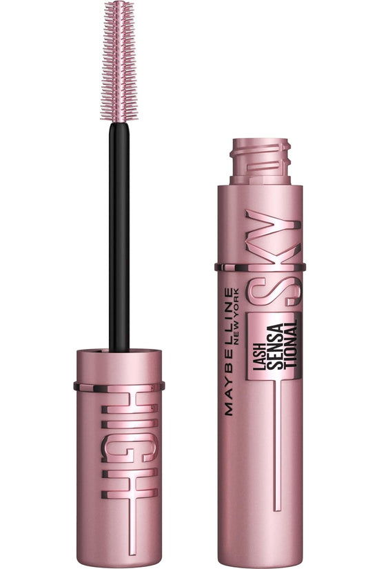 Lash Sensational Sky High Washable Mascara Makeup, Volumizing, Lengthening, Defining, Curling, Multiplying, Buildable Formula, Blackest Black, 1 Count