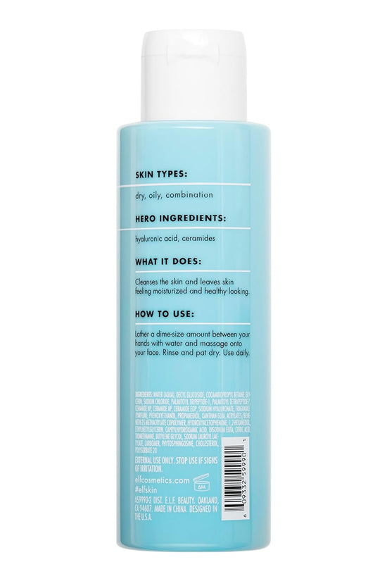 SKIN Holy Hydration! Daily Cleanser, Face Cleanser for Washing Away Excess Oil, Impurities & Makeup, Made with Hyaluronic Acid, Vegan & Cruelty-Free