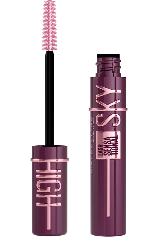Lash Sensational Sky High Washable Mascara Makeup, Volumizing, Lengthening, Defining, Curling, Multiplying, Buildable Formula, Blackest Black, 1 Count