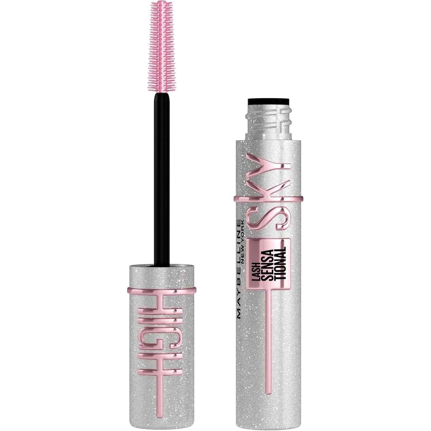Lash Sensational Sky High Washable Mascara Makeup, Volumizing, Lengthening, Defining, Curling, Multiplying, Buildable Formula, Blackest Black, 1 Count