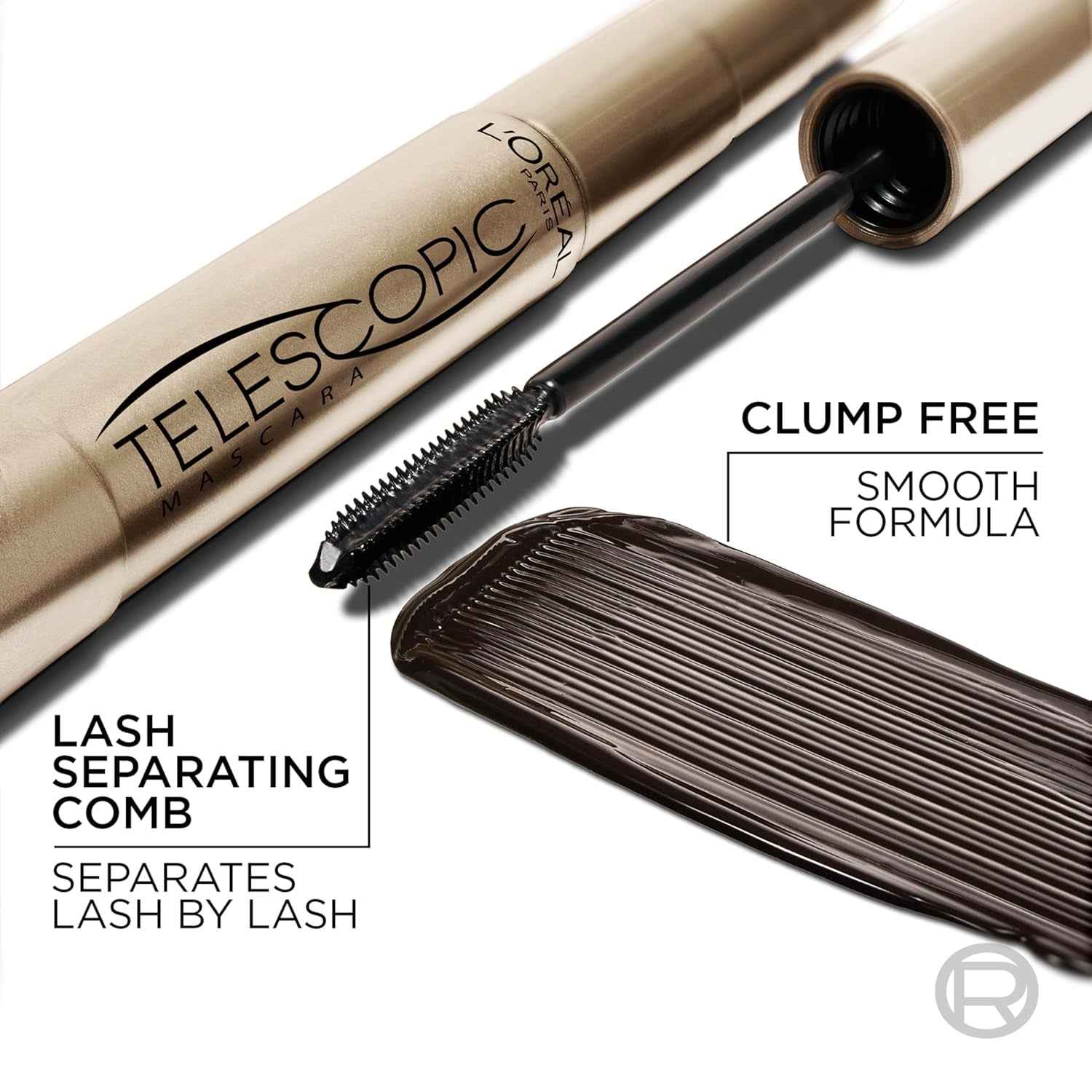 Makeup Telescopic Original Lengthening Mascara, Blackest Black, 0.27 Fl Oz (1 Count)