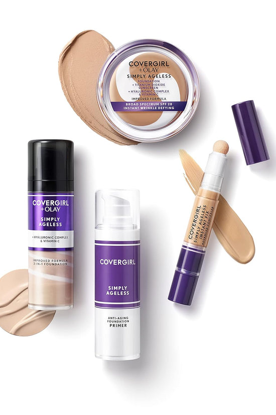 & Olay Simply Ageless Instant Wrinkle-Defying Foundation, Creamy Natural 0.44 Fl Oz (Pack of 1)