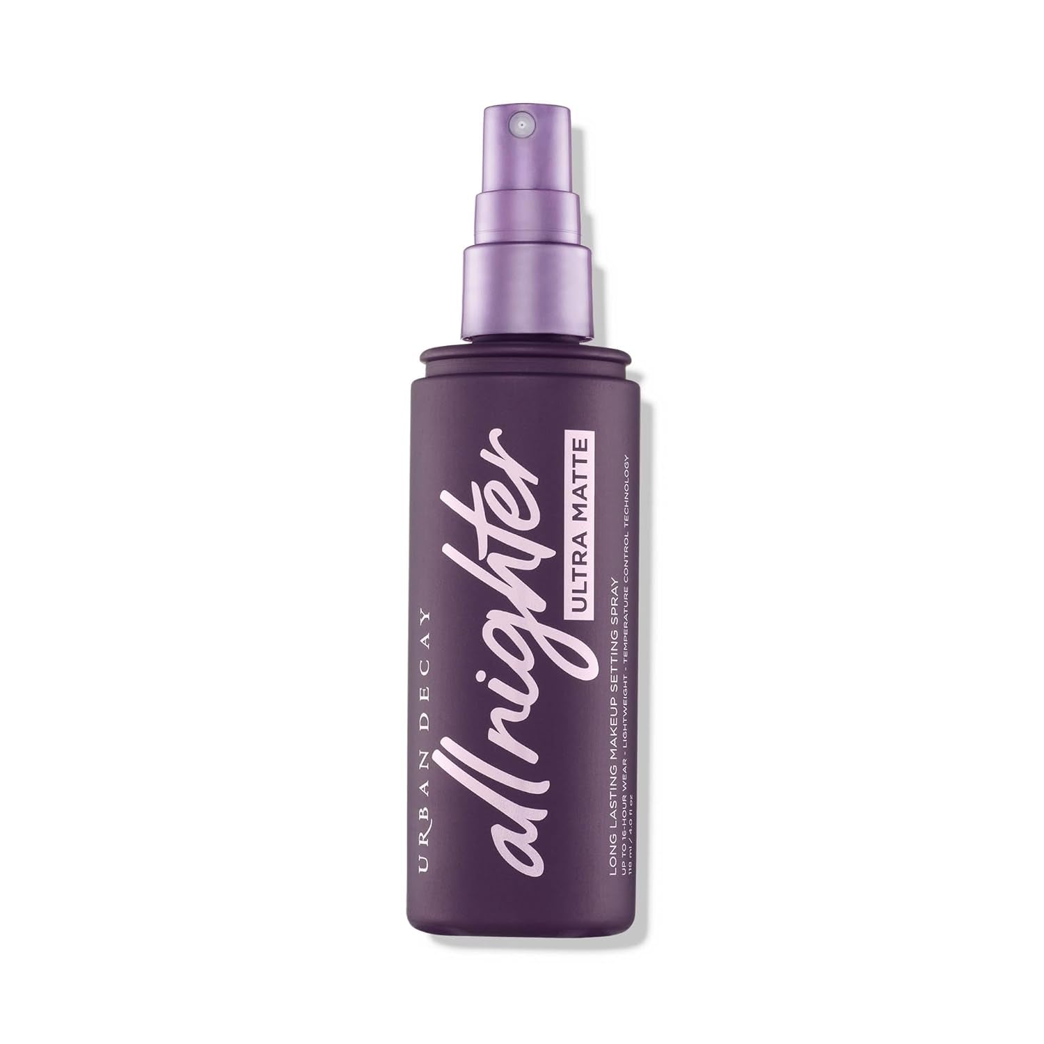 All Nighter Ultra Matte Makeup Setting Spray for Face, Transfer-Proof, Long-Lasting 16 HR Wear, with Oil-Absorbing Kaolin Clay, Matte Finish, Oil-Free, Paraben-Free, Vegan