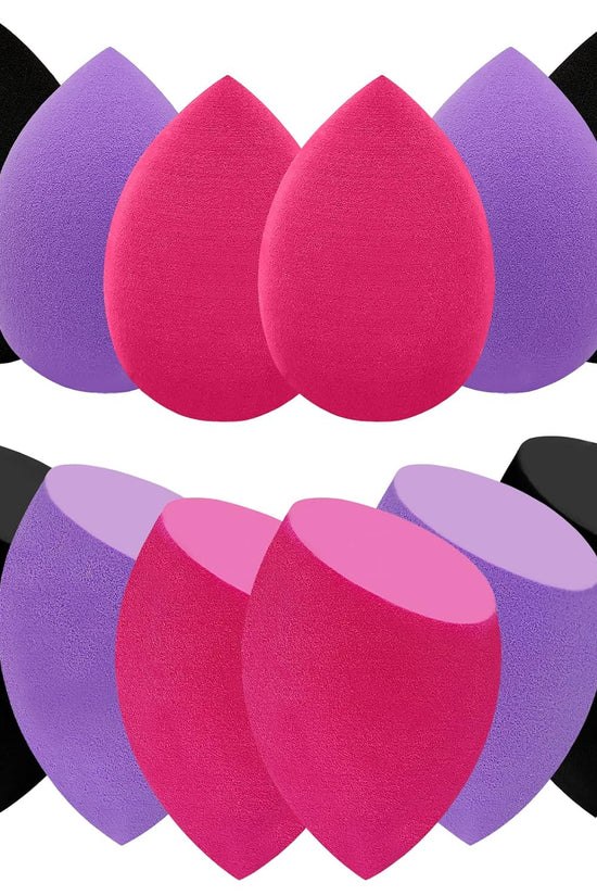 12 Pieces Professional Makeup Sponge Set,Latex Free Flawless Soft Setting Face Puffs,Multicolor Beauty Sponge Blender Cosmetic Applicator for Powder,Liquid,Facial Makeup Tools