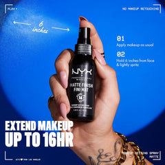 Makeup Setting Spray - Matte Finish, Long-Lasting Face Mist for up to 16HR Wear, Vegan Formula
