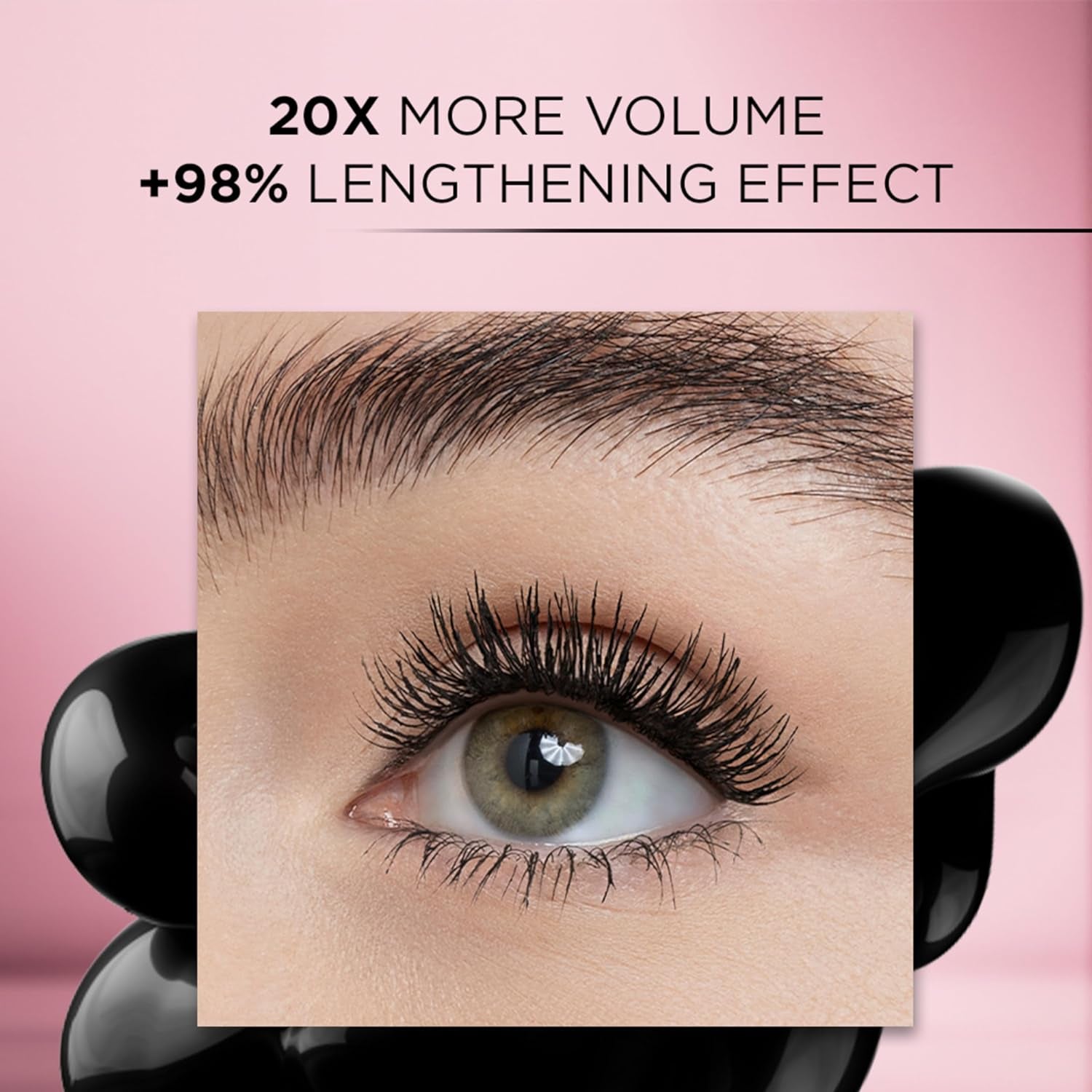 Makeup Voluminous Lash Paradise Mascara, Voluptuous Volume, Intense Length, Feathery Soft Full Lashes, No Flaking, No Smudging, No Clumping, Blackest Black, 0.25 Fl Oz (Pack of 1)