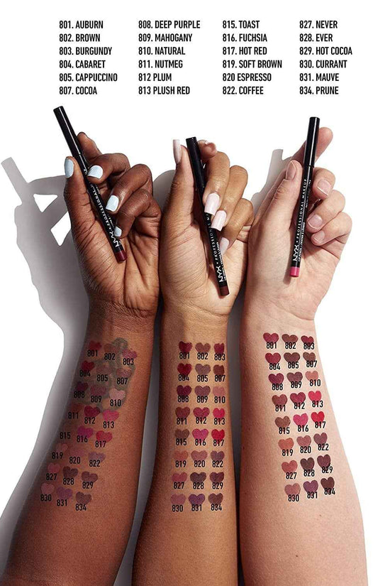 Slim Lip Pencil, Long-Lasting Creamy Lip Liner - Espresso