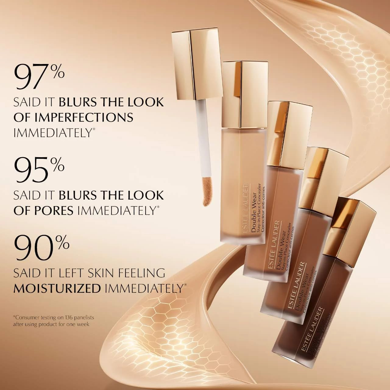 Double Wear Stay-In-Place Flawless 24-Hour Concealer | Longwear | Soft Matte Finish, Medium-To-Full Coverage | Hydrating, 0.4 Fl Oz