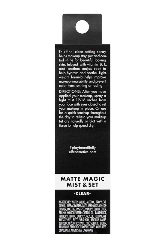 Matte Magic Mist & Set - Small, Lightweight, Long Lasting, Mattifying, Revitalizes, Controls Shine, Refreshes, Hydrates, All-Day Wear, 2.0 Fl Oz