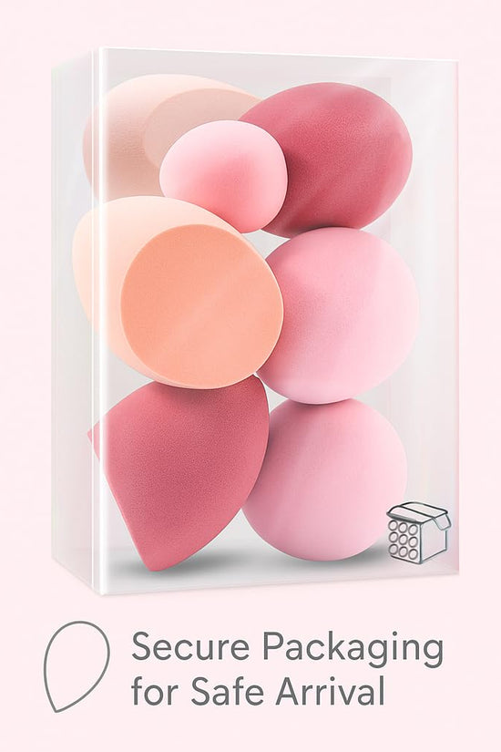 Makeup Sponge Set  Blender Sponges 7 Pcs for Liquid, Cream, and Powder, Latex Free, Multi Colored Beauty Sponges with 1 Mini Sponge, Vegan & Cruelty-Free