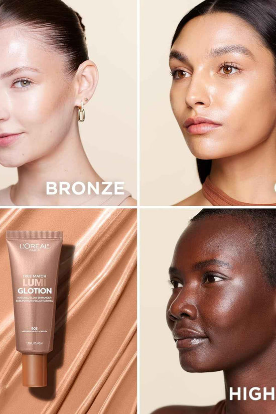 Makeup True Match Lumi Glotion, Natural Glow Enhancer, Illuminator Highlighter, Bronzing Drops for a Sun-Kissed Glow, 903 Medium