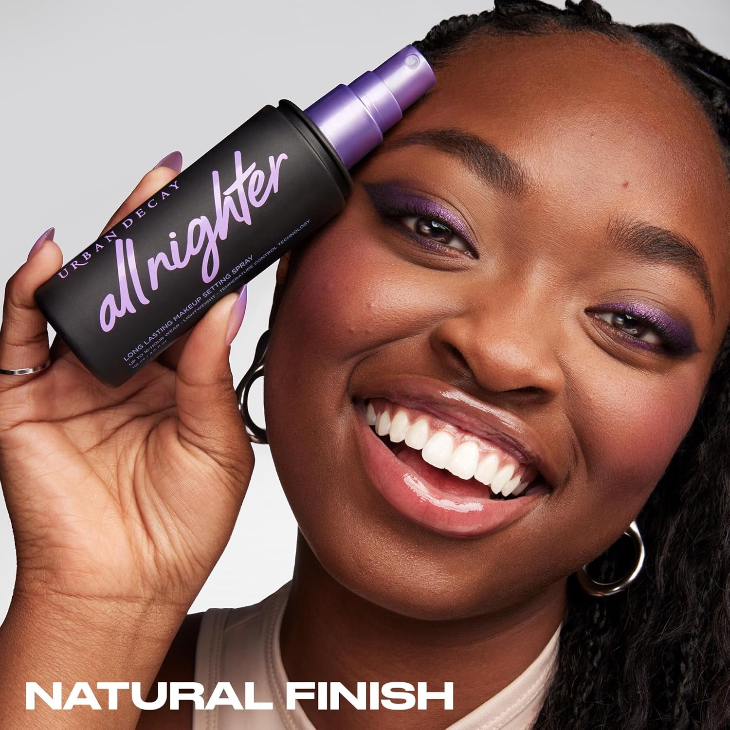 All Nighter Waterproof Makeup Setting Spray - Natural Finish, Smudge-Proof, Transfer-Resistant, up to 16HR Wear, Cool Skin Temperature, Fine Mist, Controls Shine, for All Skin Types