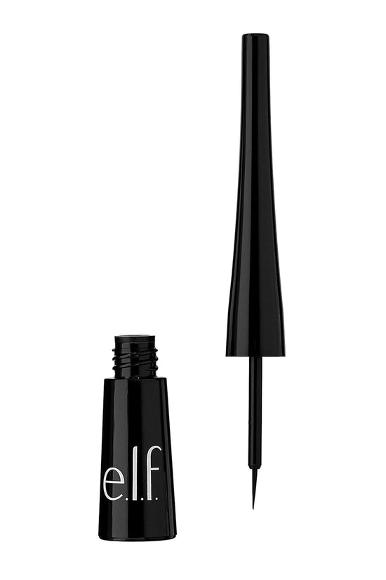 Liquid Eyeliner, High-Pigment Liquid Eyeliner with Extra-Fine Brush Tip, Easy Glide Smudge-Proof Formula, Jet Black
