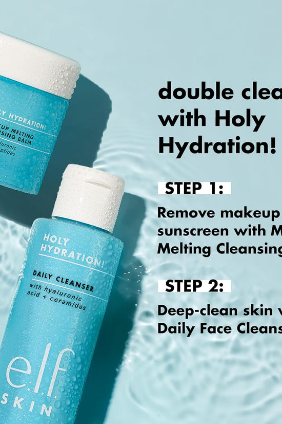 SKIN Holy Hydration! Daily Cleanser, Face Cleanser for Washing Away Excess Oil, Impurities & Makeup, Made with Hyaluronic Acid, Vegan & Cruelty-Free