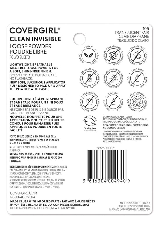 Clean Invisible Loose Powder Translucent Fair